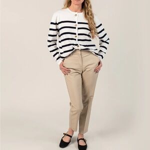 Smash + Tess Jilly Box Striped Blue and White Cardigan